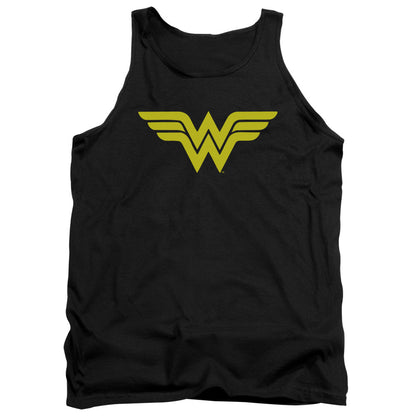 Dc Wonder Woman Logo Mens Tank Top Shirt Black Officially Licensed