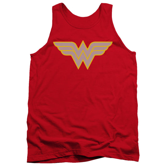 DC Comics Ww Logo Mens Tank Top Shirt Red Officially Licensed