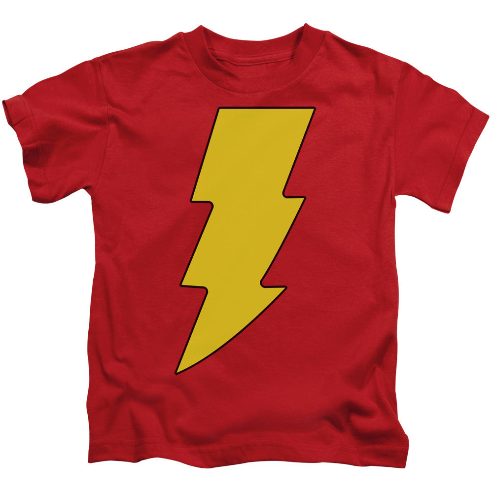 DC Comics Shazam Logo Juvenile Kids Youth T Shirt Red Officially Licensed