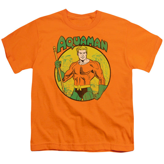 DC Comics Aquaman Kids Youth T Shirt Orange Officially Licensed