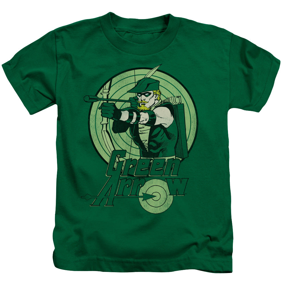 DC Comics Green Arrow Juvenile Kids Youth T Shirt Kelly Green Officially Licensed