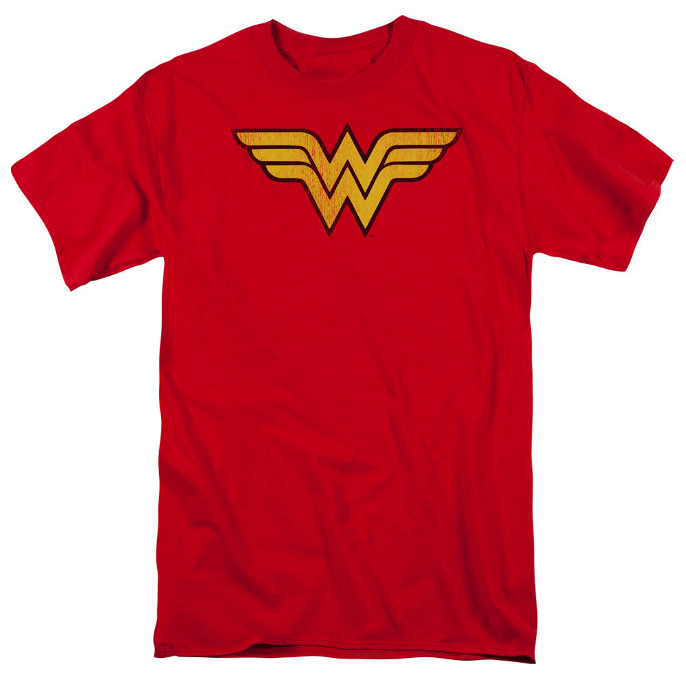 Dc Wonder Woman Logo Dist Mens T Shirt Red Officially Licensed