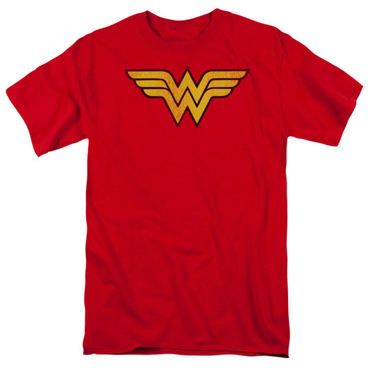 Dc Wonder Woman Logo Dist Mens T Shirt Red Officially Licensed