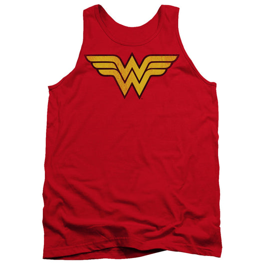 DC Comics Wonder Woman Logo Dist Mens Tank Top Shirt Red Officially Licensed
