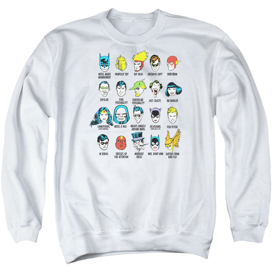 DC Comics Superhero Issues Mens Crewneck Sweatshirt White Officially Licensed