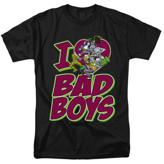 Dc I Heart Bad Boys Mens T Shirt Black Officially Licensed