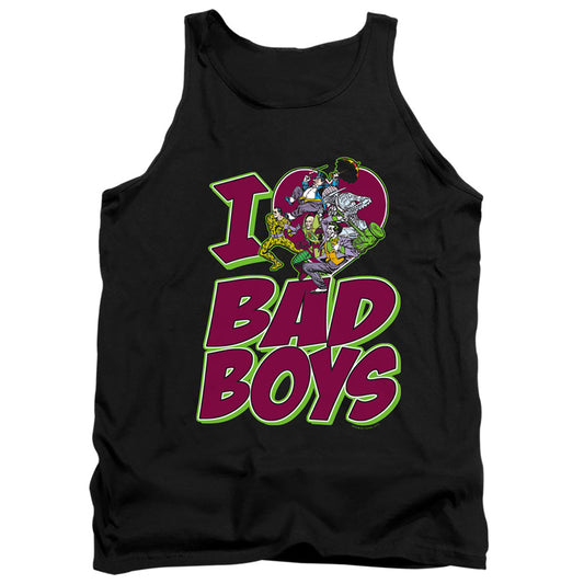 DC Comics I Heart Bad Boys Mens Tank Top Shirt Black Officially Licensed