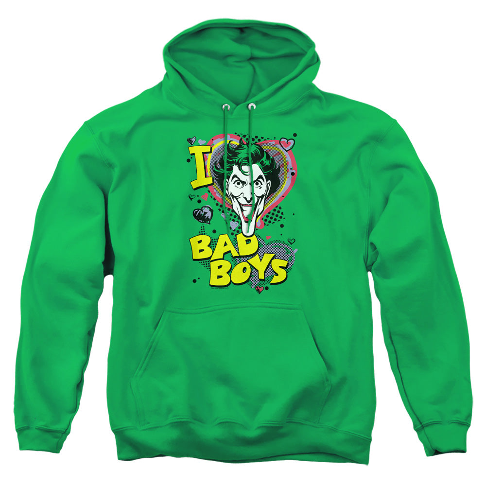 Dc I Heart Bad Boys 2 Mens Hoodie Kelly Green Officially Licensed