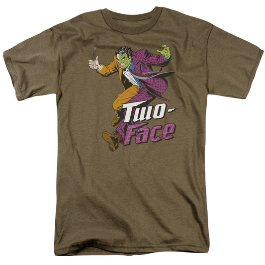Dc Two Face Mens T Shirt Safari Green Officially Licensed