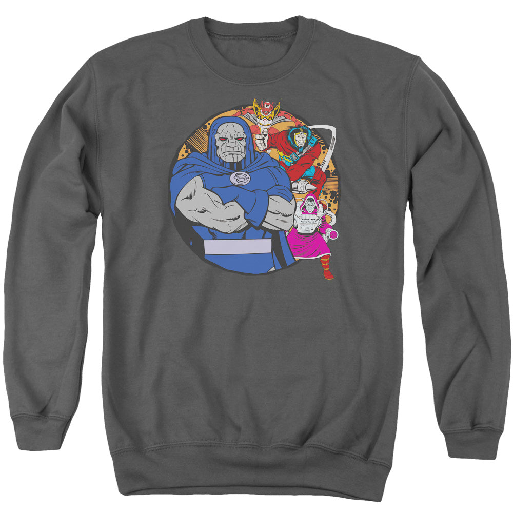 Dc Apokolips Represent Mens Crewneck Sweatshirt Charcoal