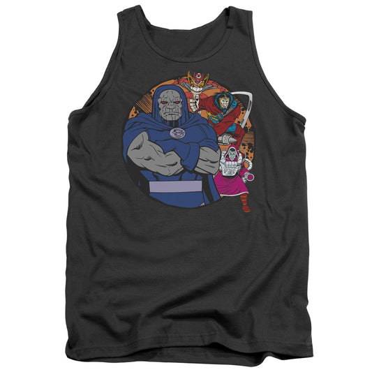 DC Comics Apokolips Represent Mens Tank Top Shirt Charcoal Officially Licensed