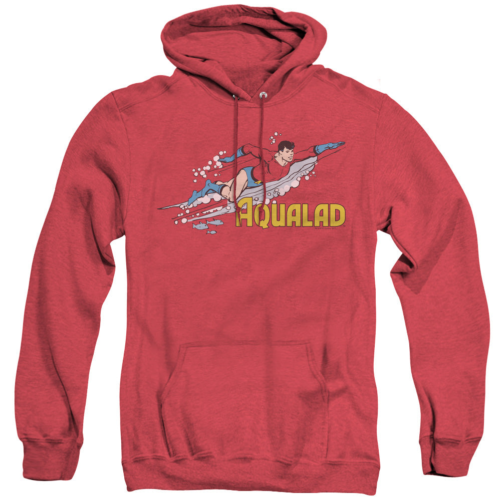 DC Comics Aqualad Heather Mens Hoodie Red Officially Licensed