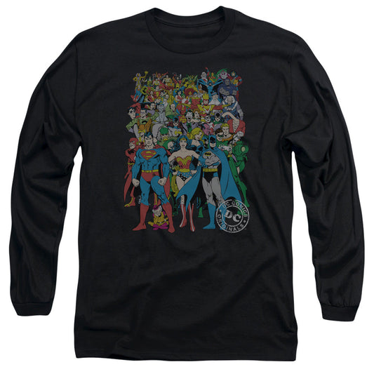 DC Comics Original Universe Mens Long Sleeve Shirt Black Officially Licensed