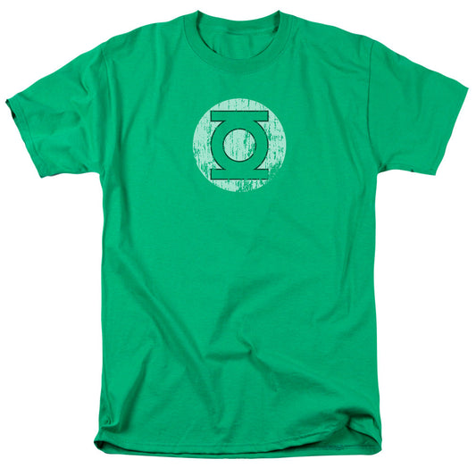 Dc Distressed Lantern Logo Mens T Shirt Kelly Green Officially Licensed