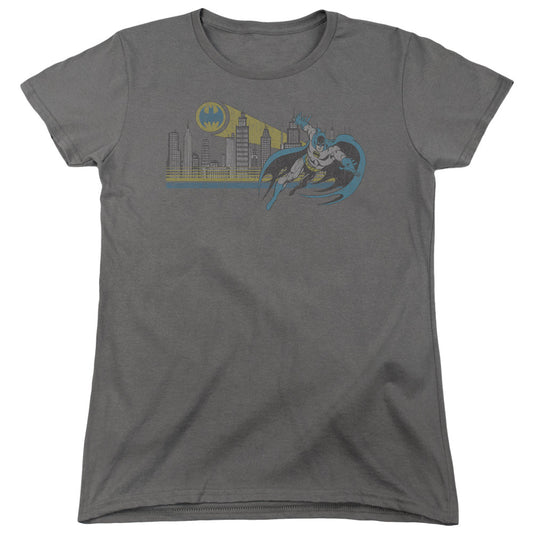 DC Comics Gotham Retro Womens T Shirt Charcoal Officially Licensed