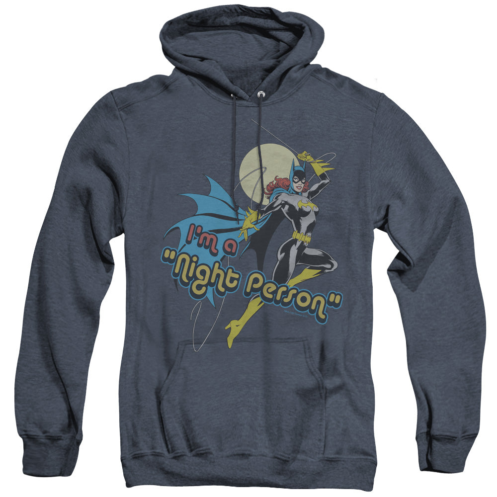 DC Comics Night Person Heather Mens Hoodie Navy Blue Officially Licensed