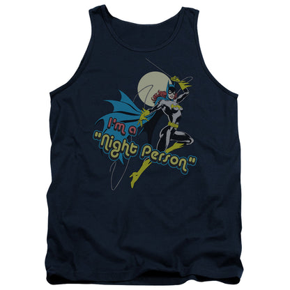 Dc Night Person Mens Tank Top Shirt Navy Officially Licensed