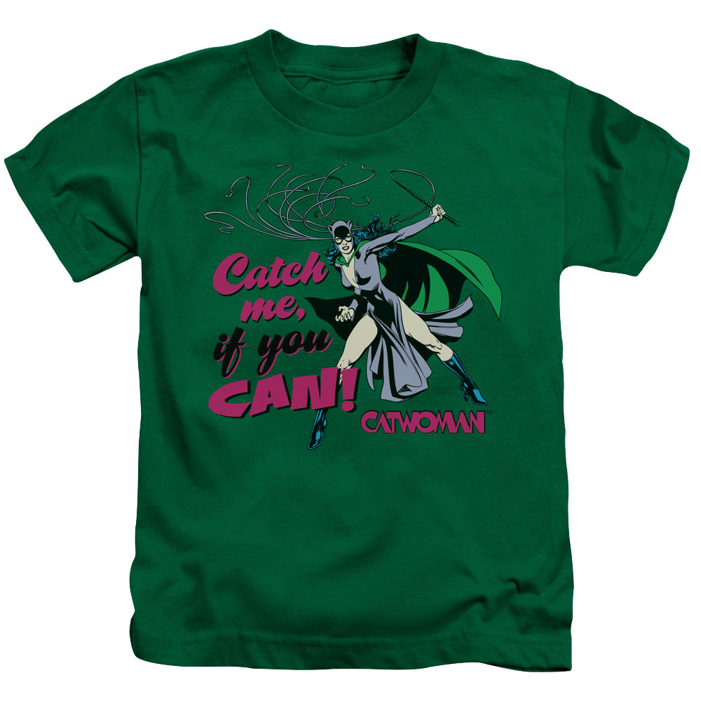 DC Comics Catch Me Juvenile Kids Youth T Shirt Kelly Green Officially Licensed