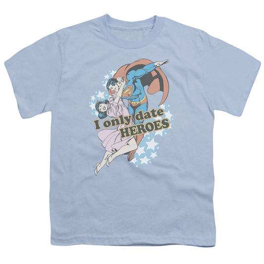 DC Comics Fickle Kids Youth T Shirt Light Blue Officially Licensed