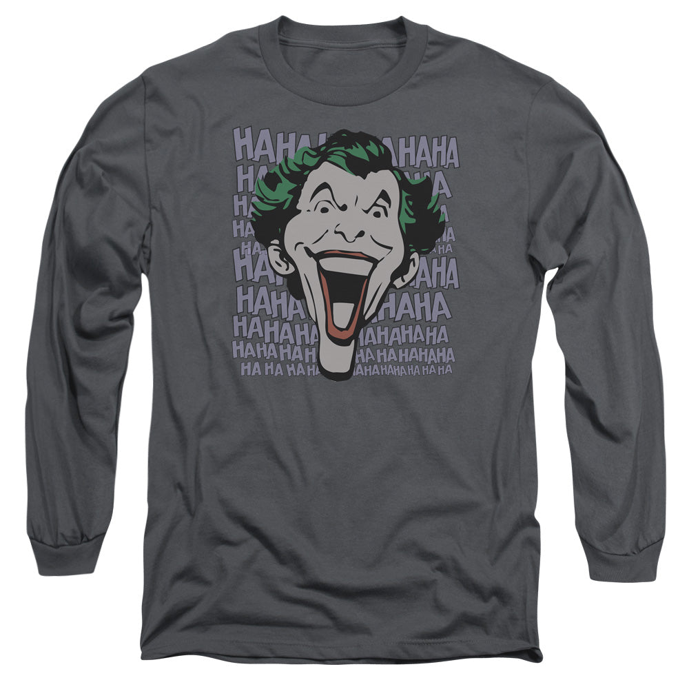 DC Comics Dastardly Merriment Mens Long Sleeve Shirt Charcoal Officially Licensed