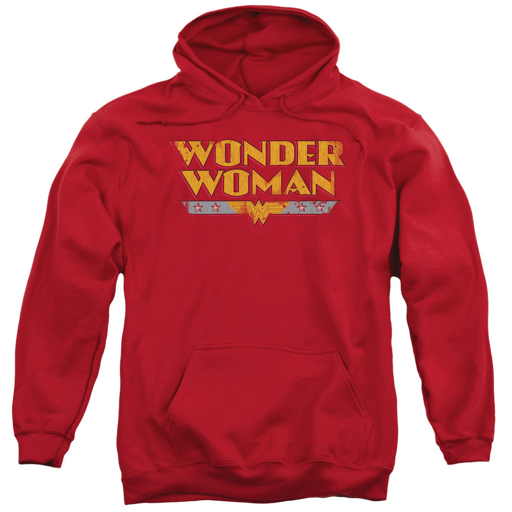 DC Comics Wonder Woman Logo Mens Hoodie Red Officially Licensed