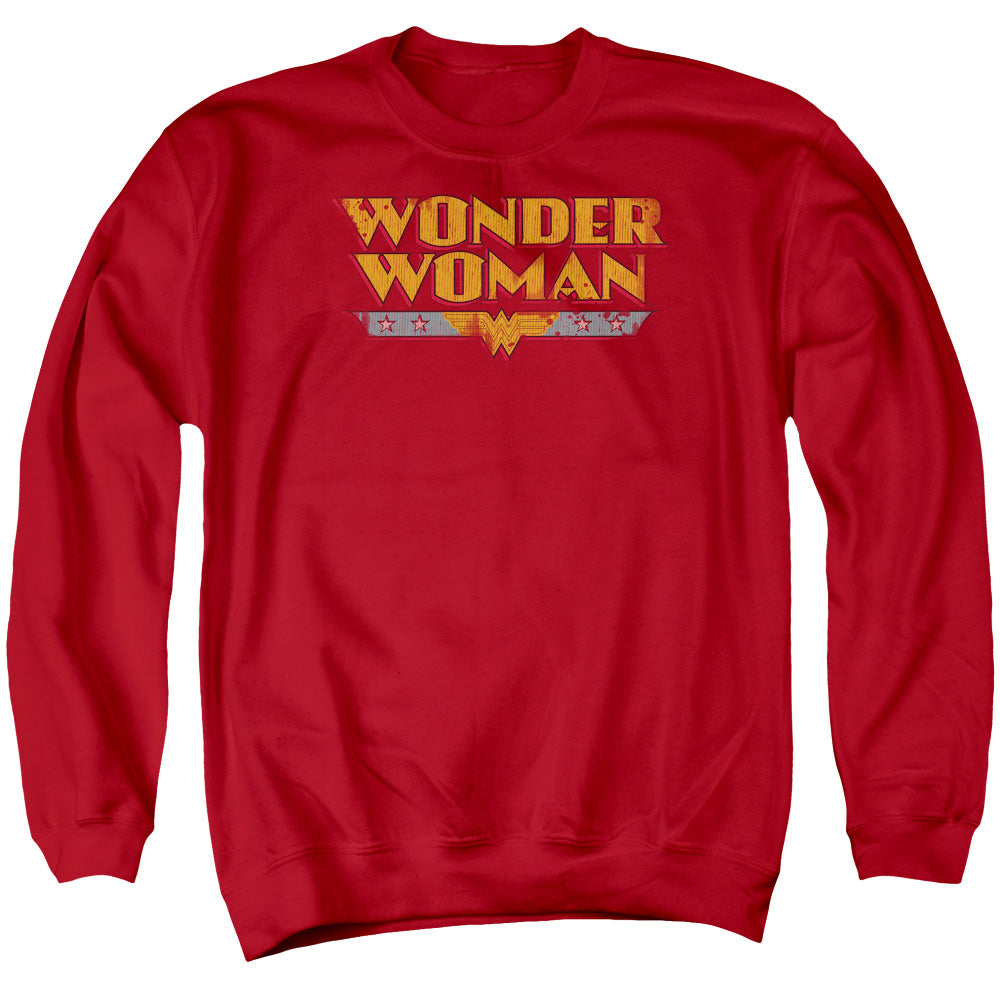 Dc Wonder Woman Logo Mens Crewneck Sweatshirt Red