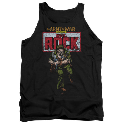 Dc Sgt Rock Mens Tank Top Shirt Black Officially Licensed