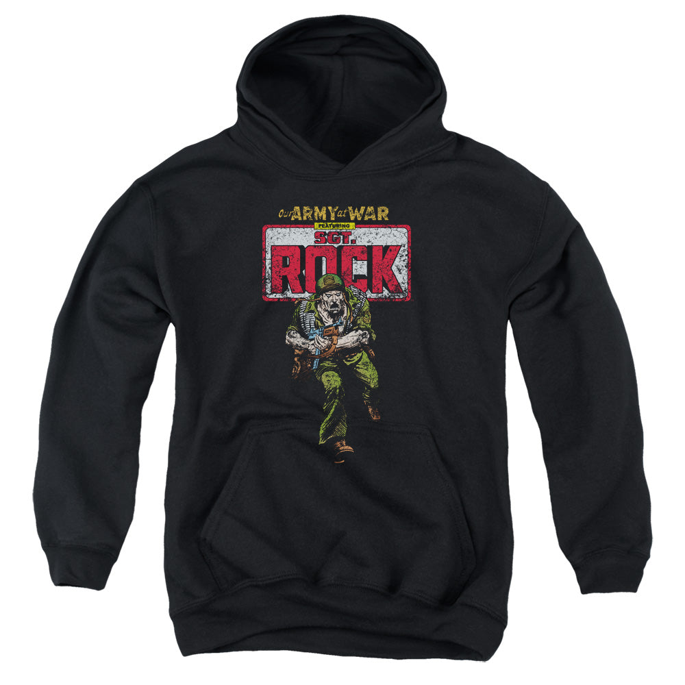 DC Comics Sgt Rock Kids Youth Hoodie Black Officially Licensed