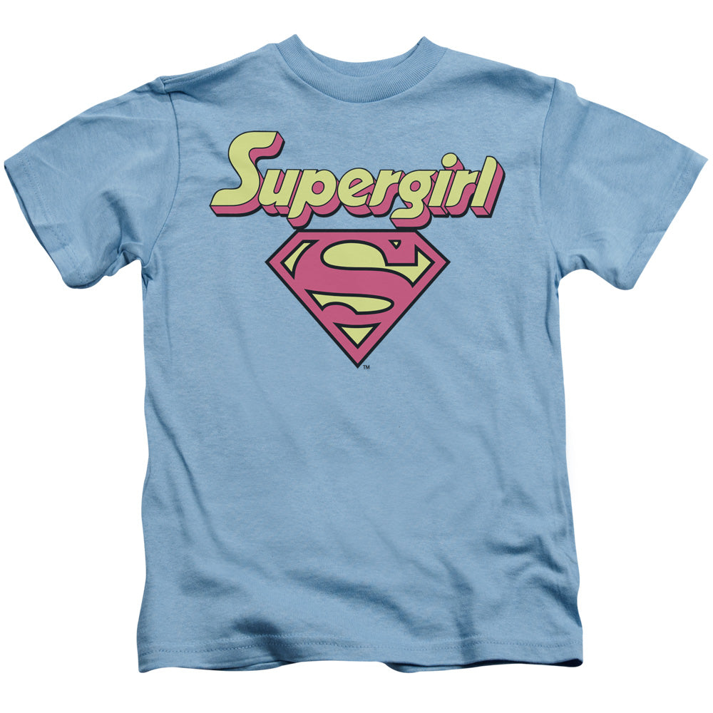 DC Comics Im a Supergirl Juvenile Kids Youth T Shirt Carolina Blue Officially Licensed