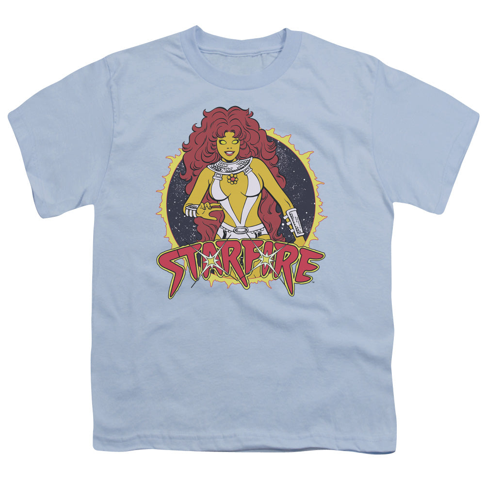 DC Comics Starfire Kids Youth T Shirt Light Blue Officially Licensed