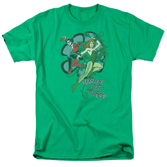Dc Harley And Ivy Mens T Shirt Kelly Green Officially Licensed