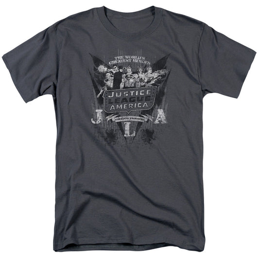 Dc Greatest Heroes Mens T Shirt Charcoal Officially Licensed