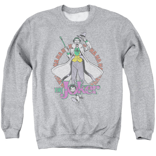 DC Comics Maniacal Mens Crewneck Sweatshirt Athletic Heather Officially Licensed