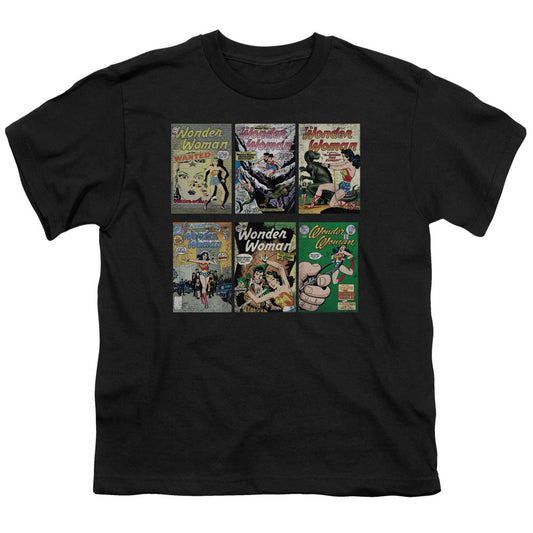 DC Comics Ww Covers Kids Youth T Shirt Black Officially Licensed