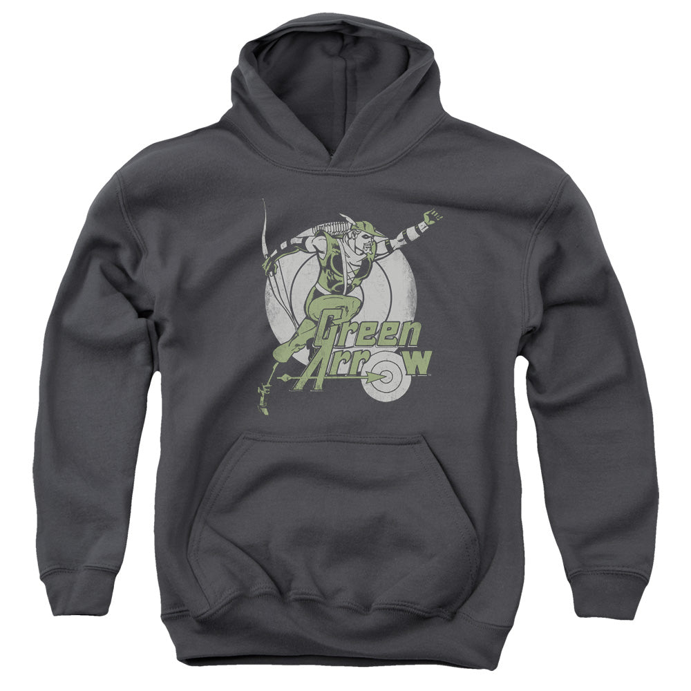 DC Comics Right on Target Kids Youth Hoodie Charcoal Officially Licensed