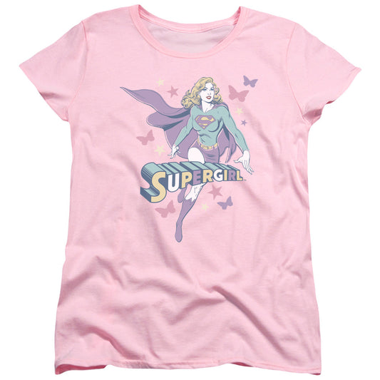 DC Comics Supergirl Pastels Womens T Shirt Pink Officially Licensed