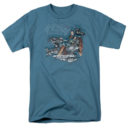 Dc Super Mind Mens T Shirt Slate Officially Licensed