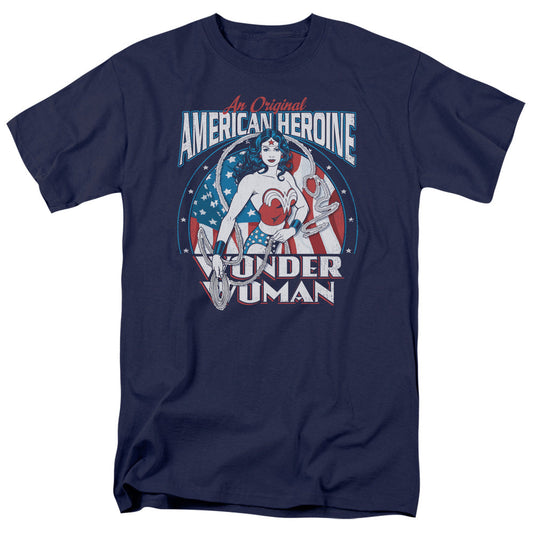 Dc American Heroine Mens T Shirt Navy Officially Licensed