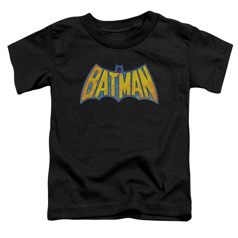 DC Comics Batman Neon Distress Logo Toddler Kids Youth T Shirt Black Officially Licensed