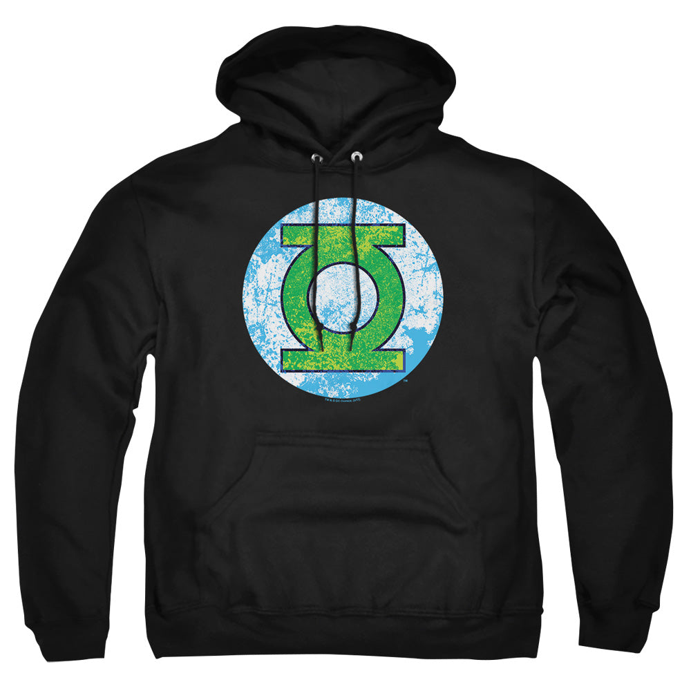 Dco Gl Neon Distress Logo Mens Hoodie Black Officially Licensed