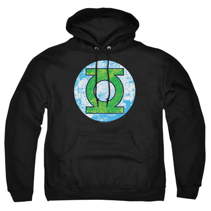 Dco Gl Neon Distress Logo Mens Hoodie Black Officially Licensed