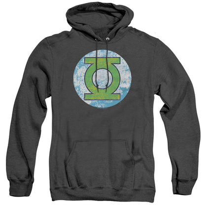 Dco Gl Neon Distress Logo Mens Heather Hoodie Black Officially Licensed