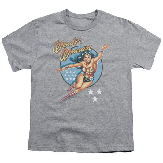DC Comics Wonder Woman Vintage Kids Youth T Shirt Athletic Heather Officially Licensed