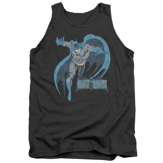 DC Comics Desaturated Batman Mens Tank Top Shirt Charcoal Officially Licensed