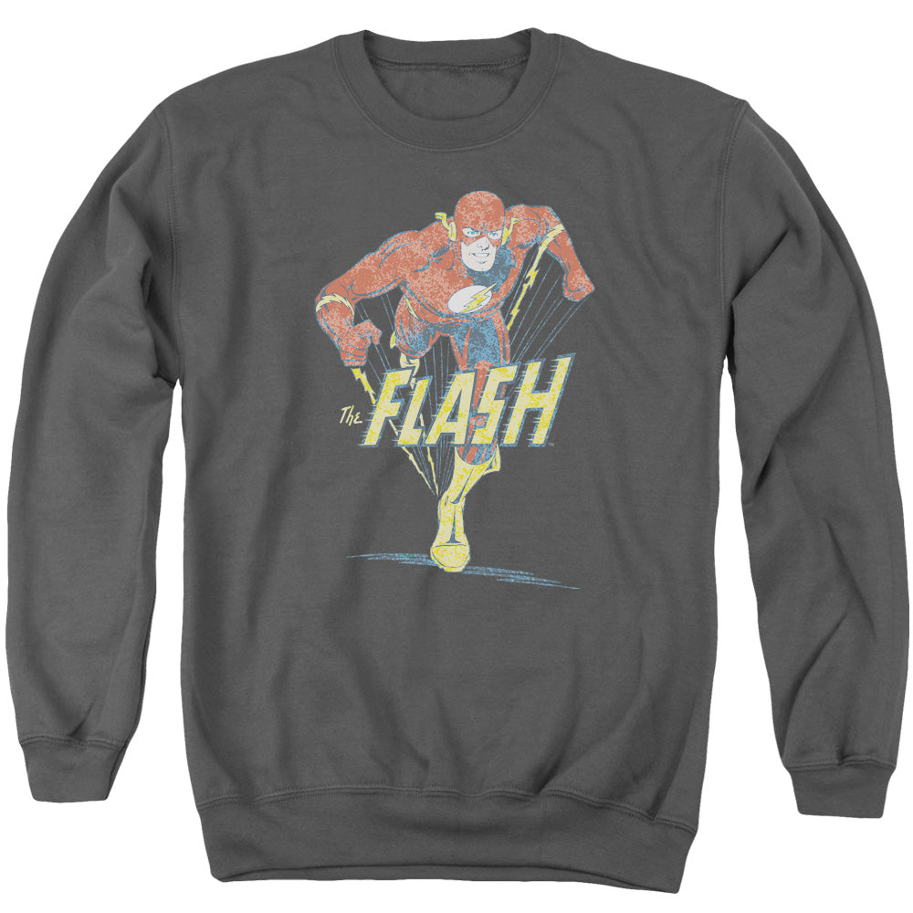 DC Comics Flash Desaturated Flash Mens Crewneck Sweatshirt Charcoal Officially Licensed