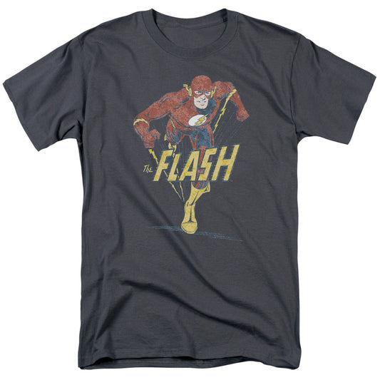 Dc Flash Desaturated Flash Mens T Shirt Charcoal Officially Licensed