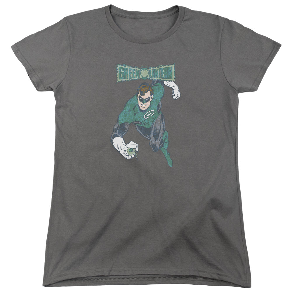 DC Comics Desaturated Green Lantern Womens T Shirt Charcoal Officially Licensed