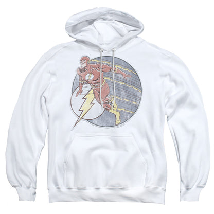 Dc Flash Retro Flash Iron On Mens Hoodie White Officially Licensed