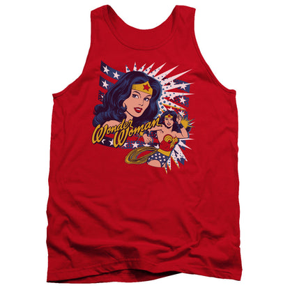 Dco Pop Art Wonder Mens Tank Top Shirt Red Officially Licensed