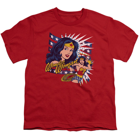 DC Comics Pop Art Wonder Kids Youth T Shirt Red Officially Licensed